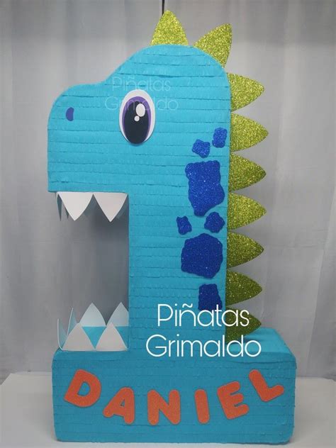 Piñata 1 Dino 1st birthday girl decorations Dino birthday party