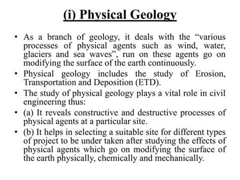 1.1 introduction of geology,Branches and Scope of Geology | PPT