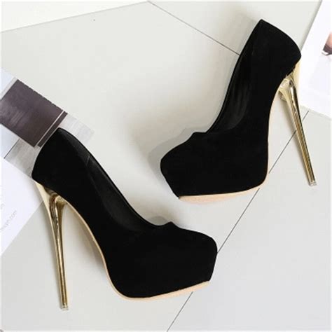 Women Mens Crossdresser Black High Platform Heels Drag Queen Stiletto