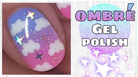 ☁️ Ombre Gel Polish Night Sky Scene Ombré Holo Youtube