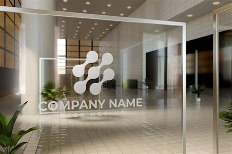 Premium Psd Frosted Glass Logo Mockup