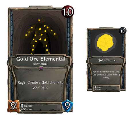 Card Gold Ore Elemental Collectivecg