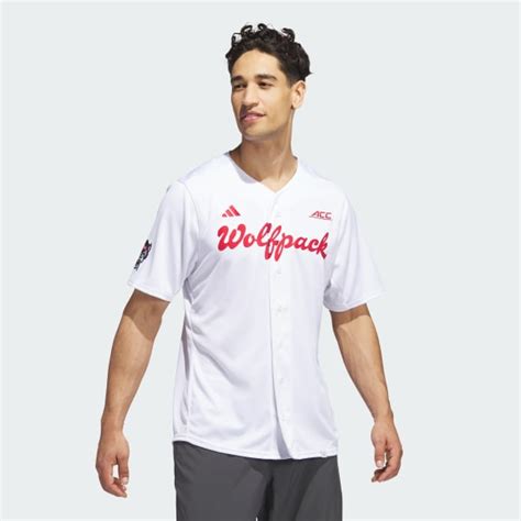 adidas NC State Baseball Jersey - White | Free Shipping with adiClub ...