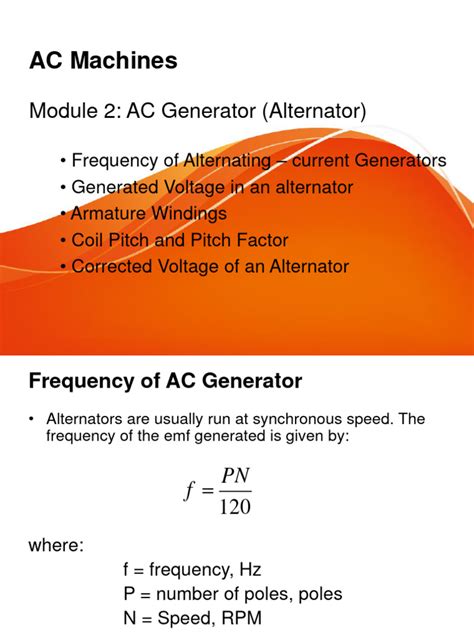 Ac Machines Alternators 2 Pdf Alternating Current Inductor