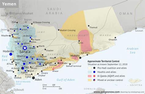 Yemen Control Map & Report - September 2018