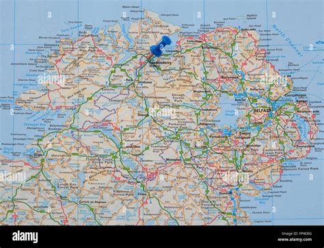 Road Map For Northern Ireland - Blinni Shirleen