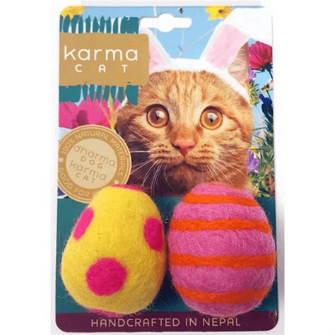 Karma Cat Easter Eggs Wool Cat Toy 2 Pack