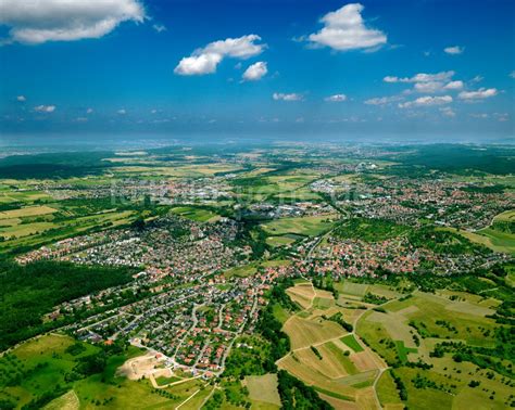 M Ssingen Von Oben Stadtrand Mit Landwirtschaftlichen Feldern In