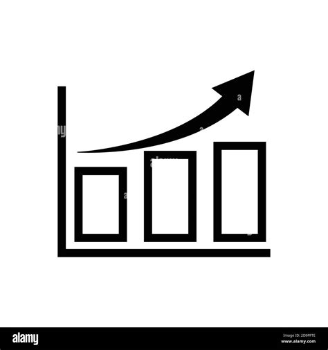 Diagramm Symbol Pfeil Nach Oben Balkendiagramm Linienstil Symbol Business Symbol Vektor Der