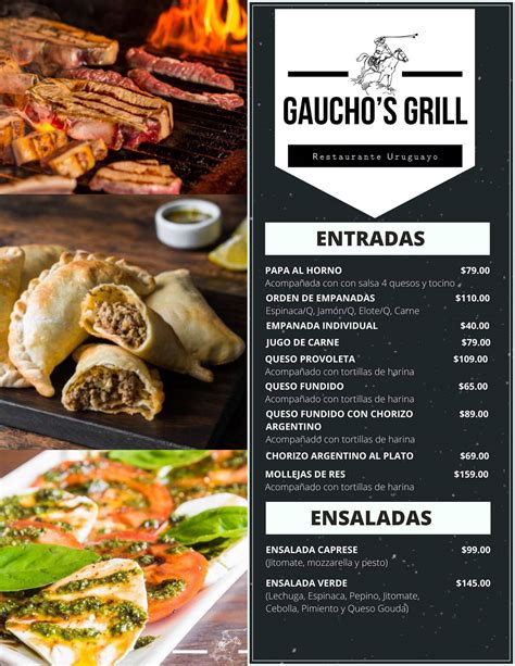 Menu At Gaucho S Grill Restaurant Mexico City