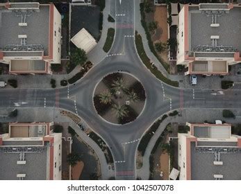 Aerial View Residential Compound Dubai Stock Photo