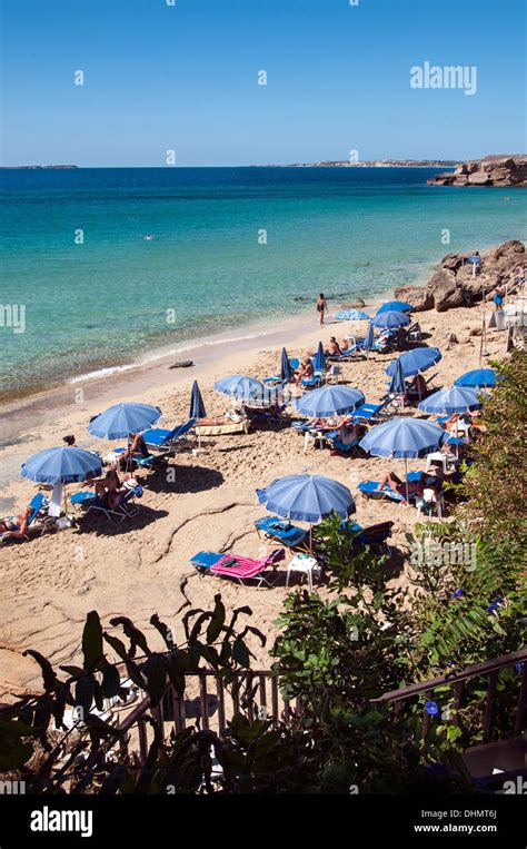 Makris Gialos Beach Stock Photo Alamy