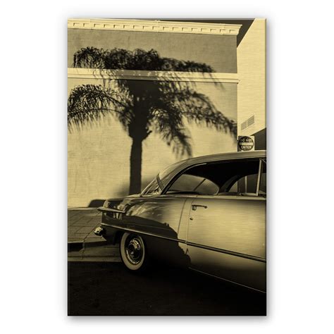 Alu Dibond Goud Effect Ochlich Oldtimer In Palm Springs Wall Art Nl