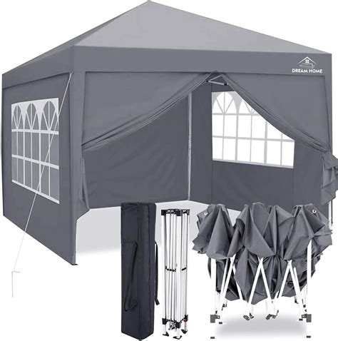 Pop Up Gazebo With Sides 25x25 Waterproof With Rustproof Frame 420