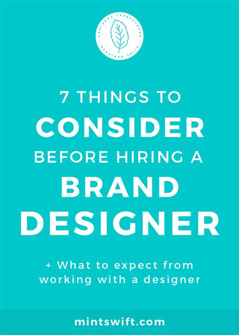 Things To Consider Before Hiring A Brand Designer What To Expect