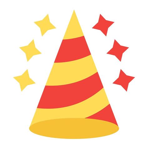 Estilo Del Icono Del Sombrero De La Fiesta Vector Premium