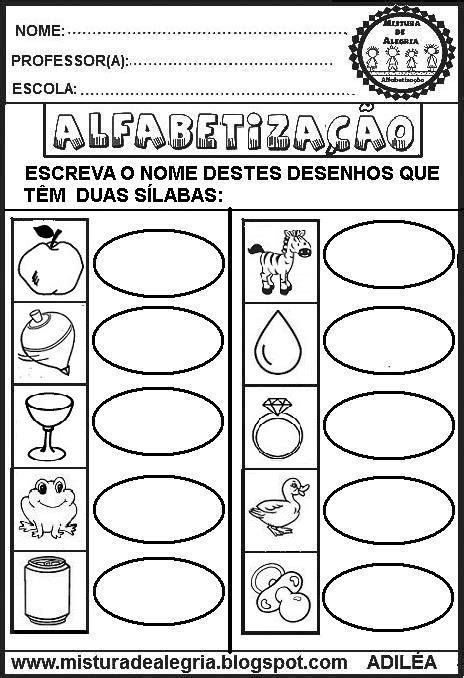 Atividades De Consciência Fonológica Para Imprimir CB0