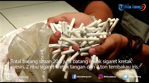 Pelayanan Bea Cukai Tipe Madya Kudus Sita Jutaan Batang Rokok Ilegal