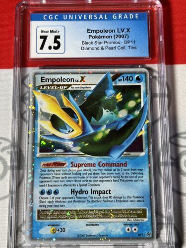 Pokémon TCG Empoleon LV X DP Black Star DP11 Holo Promo CGC 7 5 NM