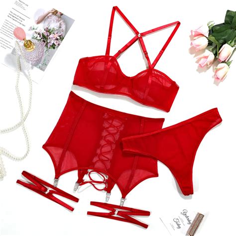 Femme See Through Panties Sexy In Nighty Lingerie Set Plus Size