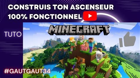 TUTO COMMENT CONSTRUIRE Fabriquer UN ASCENSEUR SUR MINECRAFT 100