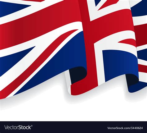 Background with waving great britain flag Vector Image