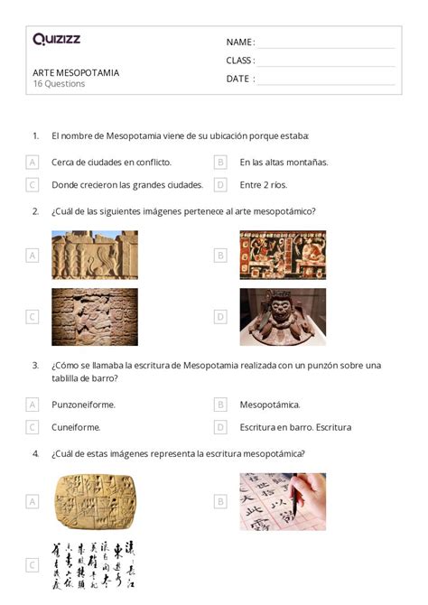 Imperios Mesopot Micos Hojas De Trabajo Para Grado En Quizizz