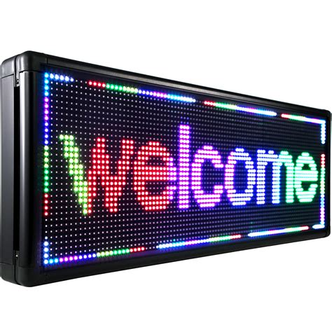 P6 Full Color 30x 8 Indoor Led Sign Programmable Scrolling Message