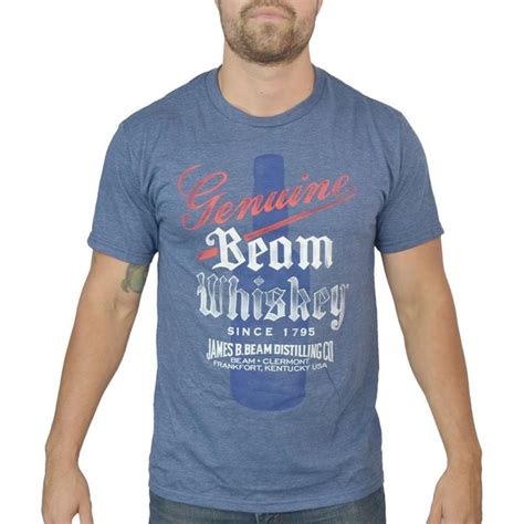 Jim Beam Whiskey Men S Navy T Shirt A Blue Short Sleeve T Shirt Crew