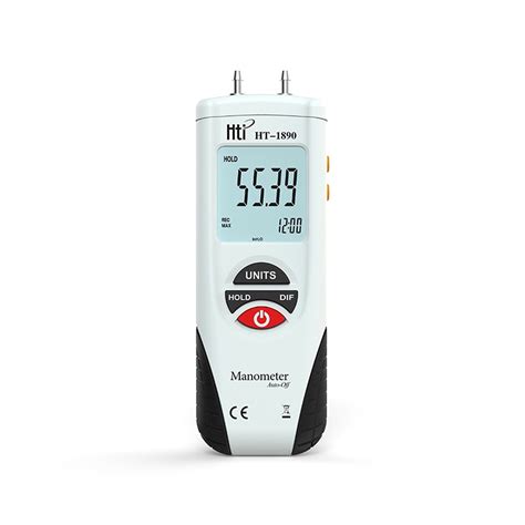 Hti LCD Mini Digital Manometer Differential Gauge Air Pressure Meter