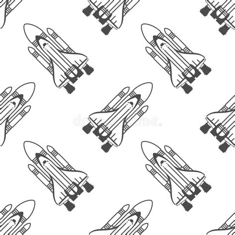 Spaceship Vectot Background Stock Vector Illustration Of Cosmo