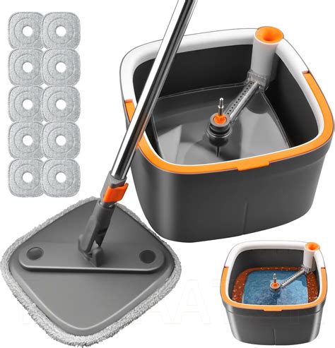 Spin Mop And Bucket Set With Self Separation Dirty And Clean Water