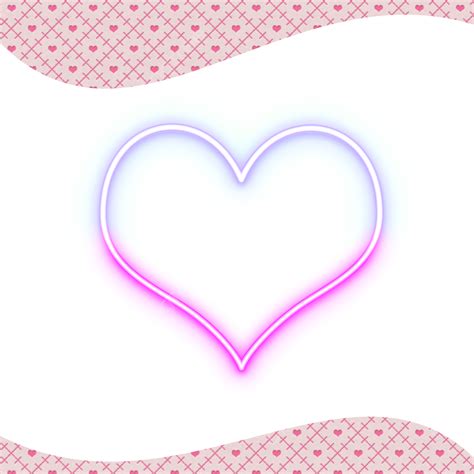 Emoji De Coração Neon Amor Png Néon Coração Amor Imagem Png E Psd