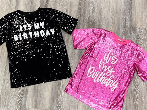 Its My Birthday T Shirt Dress Sequin Dress Party Dress Mini Etsy