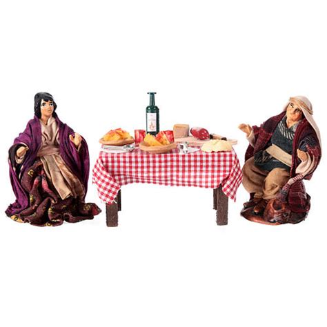 Terracotta Table Setting Shepherd Scene 12 Cm Neapolitan Nativity