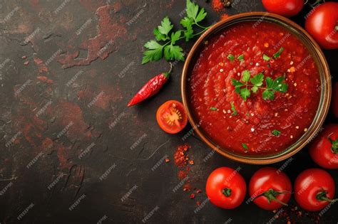 Premium Photo Homemade Tomato Sauce Passata Traditional Recipe Of Italian Cuisine Top View