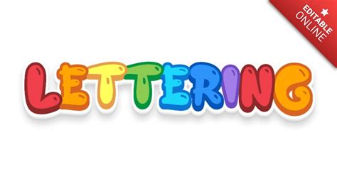 Lettering Rainbow Style Text Effect Generator