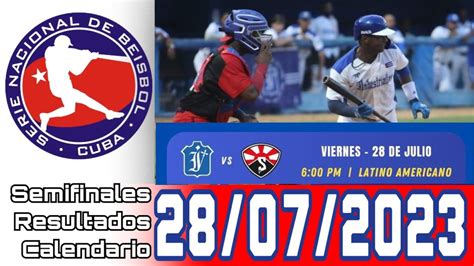 Semifinales Serie Nacional Béisbol Cuba 28 Julio 2023 Industriales