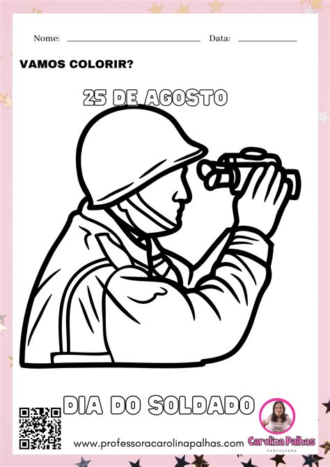 Atividades Dia Do Soldado Para Colorir