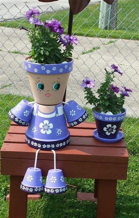 How To Make Clay Pot Flower People ICreatived