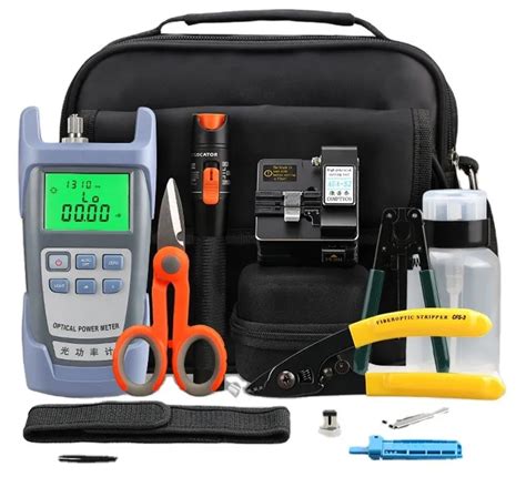 FTTH Fiber Optic Tool Kit Aua S2 Fiber Cleaver Optical Power Meter 10MW