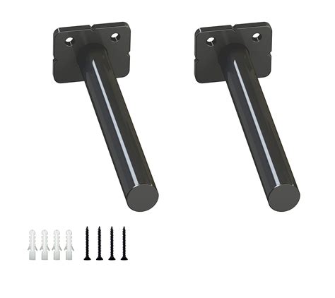 Snapklik 6 25 Solid Steel Floating Shelf Brackets 2 Pack Heavy