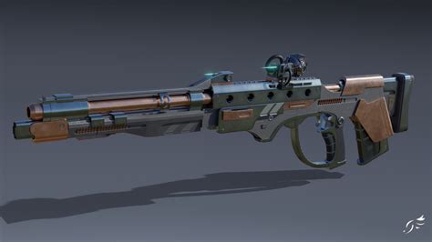 The Afterlife Pulse Rifle Concept 3d Art Destinythegame