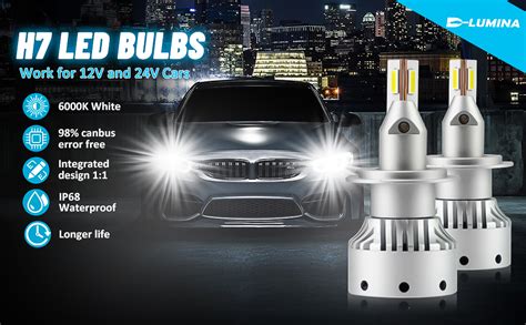 D Lumina Ampoule H Led Pour Lenticulaire Voiture Anti Erreur Canbus