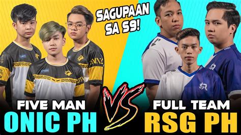 FIVA MAN ONIC PH Vs FULL TEAM RSG PH In RANK MPL Season 9 Mobile