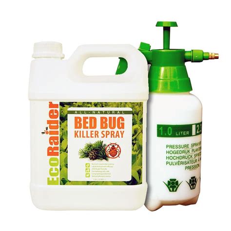 Ecoraider 1 Gal Natural And Non Toxic Bed Bug Killer Jug Value Pack With Pressurized Pump Sprayer