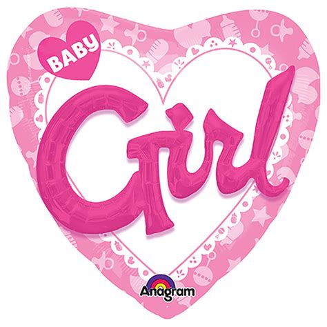 36 Inch Anagram Celebrate Baby Girl Foil Balloon 30921