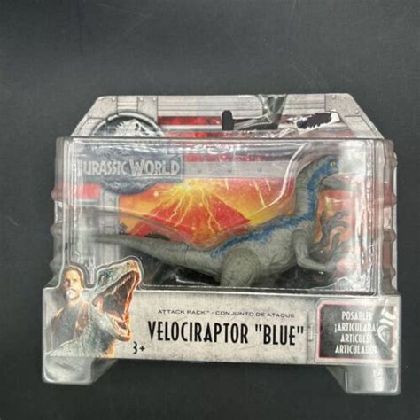 Jurassic World Fallen Kingdom Attack Pack Velociraptor Blue Action Figure Ebay