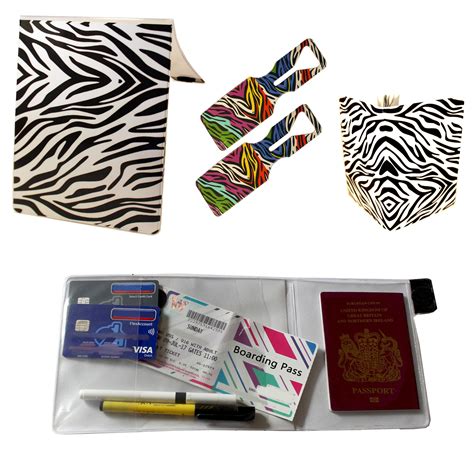 Zebra Travel Document Holder Trio Set Travel Accessories By Honeey