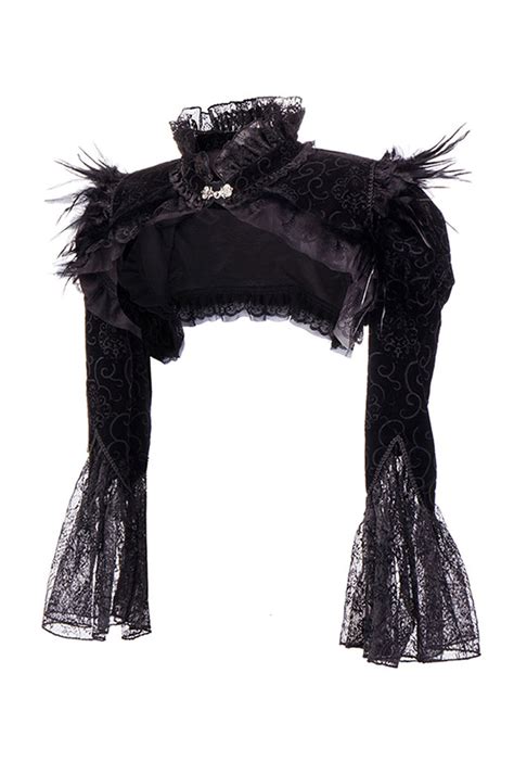 Gothic Black Feather Shrug Perth Hurly Burly